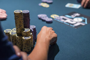 poker player with chips